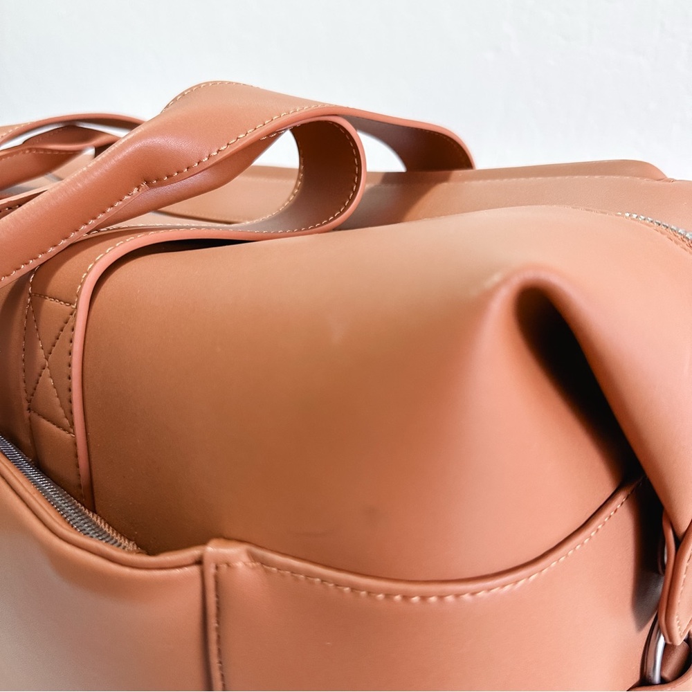 Monos Metro Saddle Tan Vegan Leather Weekender Travel Bag - Picture 6 of 13